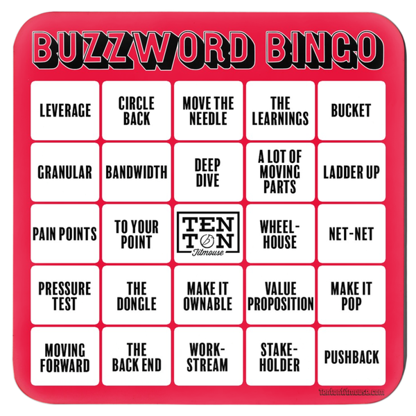Ten Ton Titmouse Buzzword Bingo Coaster
