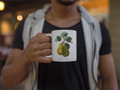 Funny coffee mug: Grow a Pear