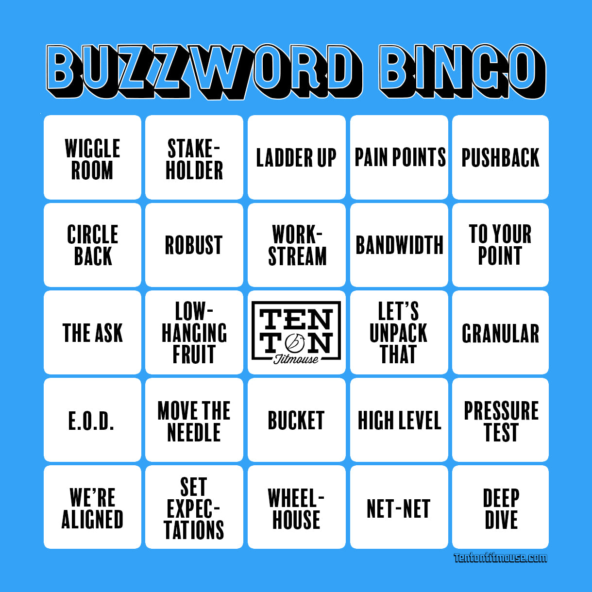 Buzzword Bingo Coasters