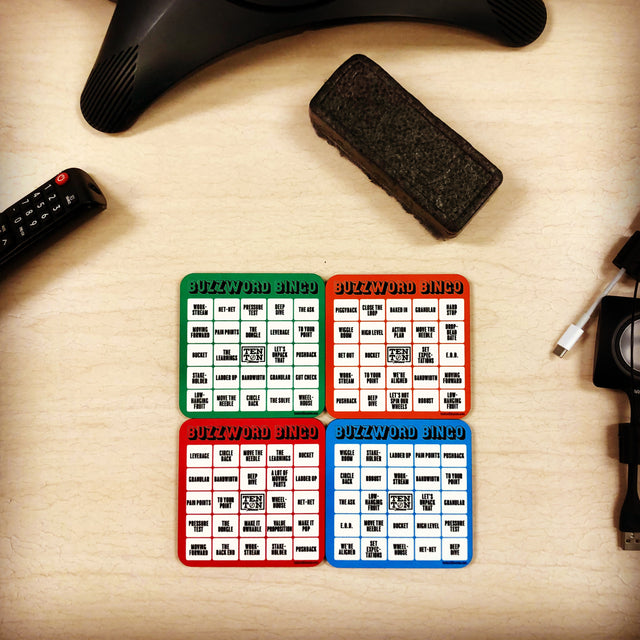 Ten Ton Titmouse Buzzword Bingo Coasters