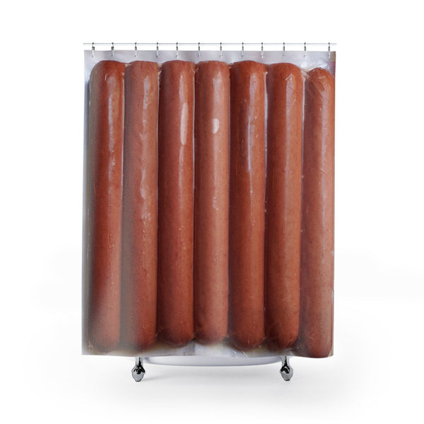 Hot dog packet shower curtain