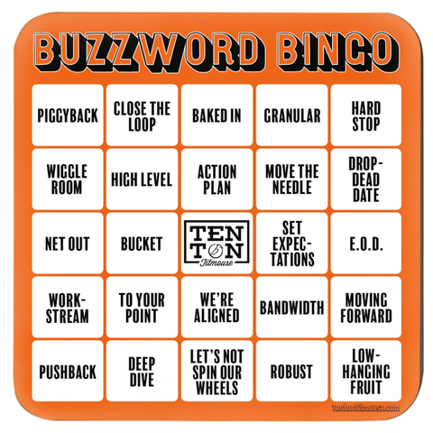 Ten Ton Titmouse Buzzword Bingo Coaster