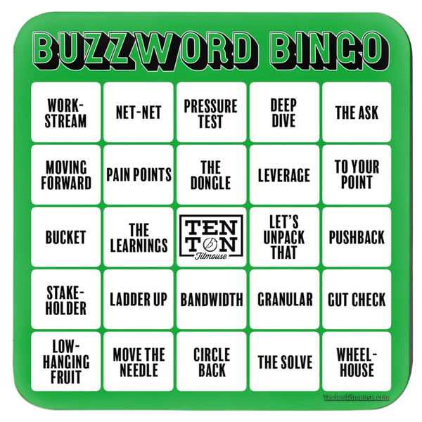 Ten Ton Titmouse Buzzword Bingo Coaster