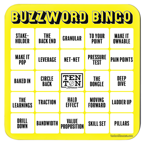 Ten Ton Titmouse Buzzword Bingo Coaster