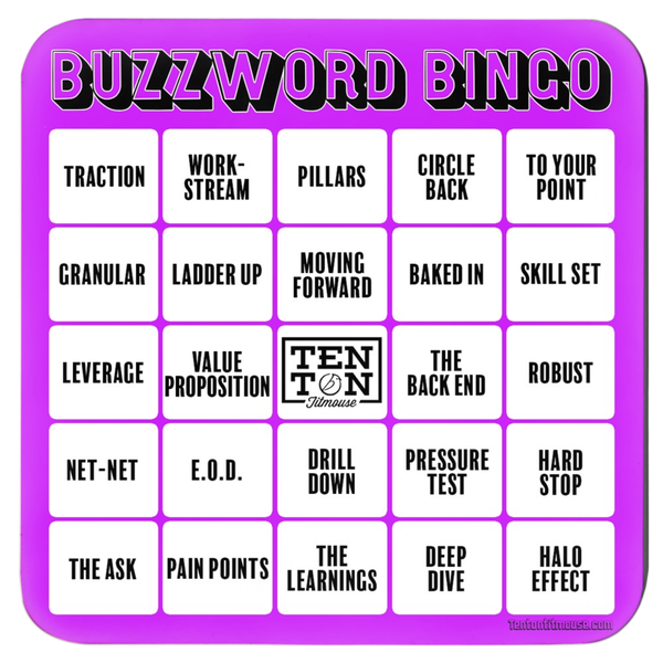 Ten Ton Titmouse Buzzword Bingo Coaster