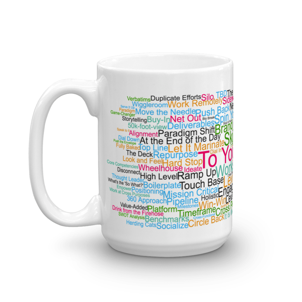 Funny Mug: To Your Point, Morning Buzzword Collection