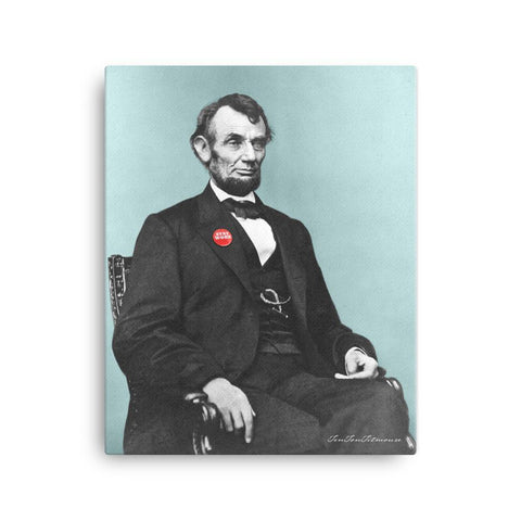 A. Broham Lincoln Stay Woke Canvas