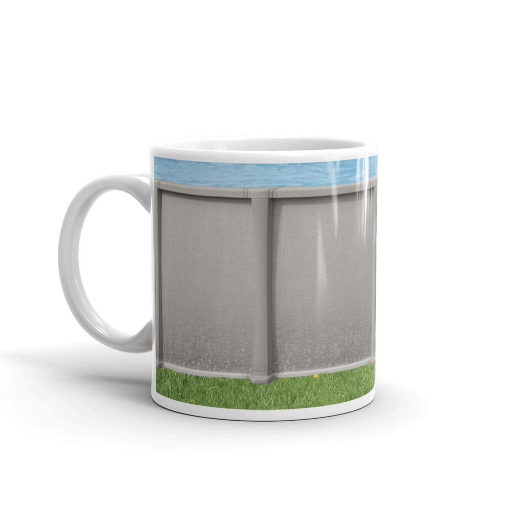 Funny mug designed to look like an above ground pool