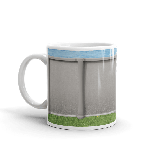 Funny mug designed to look like an above ground pool